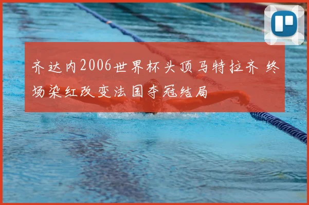 齐达内2006世界杯头顶马特拉齐 终场染红改变法国夺冠结局